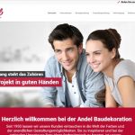 Andel Baudekoration: Moderner Internetauftritt mit Anspruch
