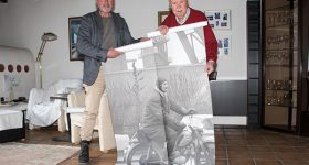 Hünnemeyer und Orwart präsentieren eine Fototapete in Schwarz-Weiß