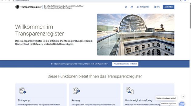 Post vom Transparenzregister erhalten? Dann sollten Sie jetzt handeln…