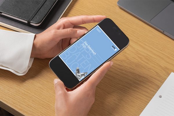 Digitales Gips-Datenbuch auf Smartphone