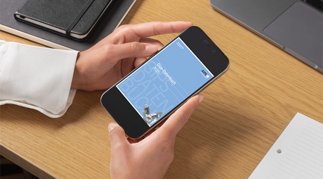 Digitales Gips-Datenbuch auf Smartphone