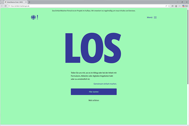 Werden Sie aktiv! Melden Sie Ihre Bürokratieprobleme der Bundesregierung