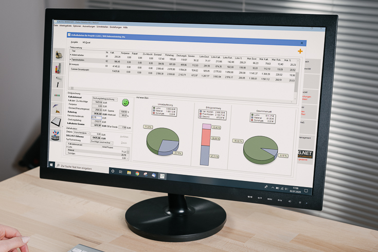 Bei Angebotskalkulation Gewinn im Blick - Malersoftware hilft 