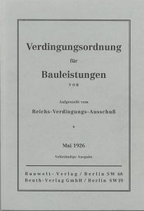 100 Jahre VOB! Das Regelwerk fürs Bauen feiert Jubiläum